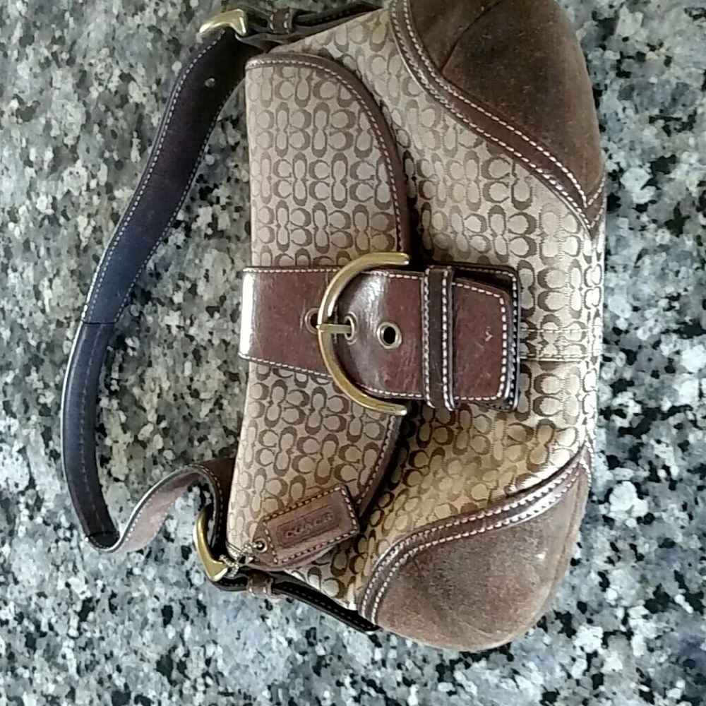 Coach suede bag